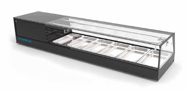 EXPOSITOR REFRIGERADO PARA ALIMENTOS TOP SUSHI PLANO REFRIGERATED FOOD DISPLAY CABINET FLAT TOP SUSHI EXPOSITEUR RÉFRIGÉRÉE POUR ALIMENTS TOP SUSHI DROITE NEW MODELS TOP SUSHI CRISTAL PLANO H6 G.I. TOP SUSHI CRISTAL PLANO P6 G.