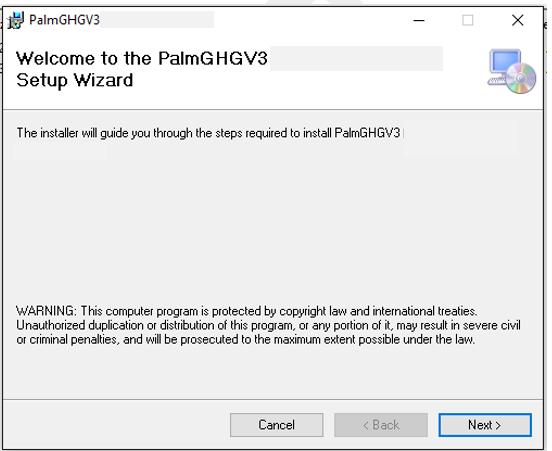 Sección 1: Instalación de PalmGHG versión 3 1. En el sitio web de la RSPO encontrará dos instaladores de PalmGHG v3 http://www.rspo.org/certification/palm-ghg-calculator. i. PalmGHG V3.0.