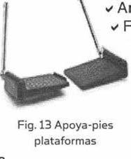 Plataformas pueden ser dobles o bien una plataforma única (estructura tubular) con o sir cintas taloneras.