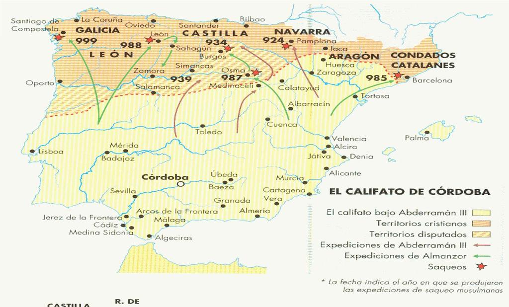 CALIFATO DE CÓRDOBA (929 1031) Abderramán III (912 961): situación de rebelión generalizada. En el año 929 el Califato de Córdoba que suponía la ruptura religiosa con el Imperio abasí.