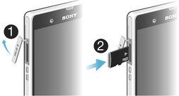 1 Inserte una uña en el espacio entre la cubierta de la ranura de la tarjeta micro SIM y el lateral del dispositivo, después, desprenda la cubierta de la ranura.