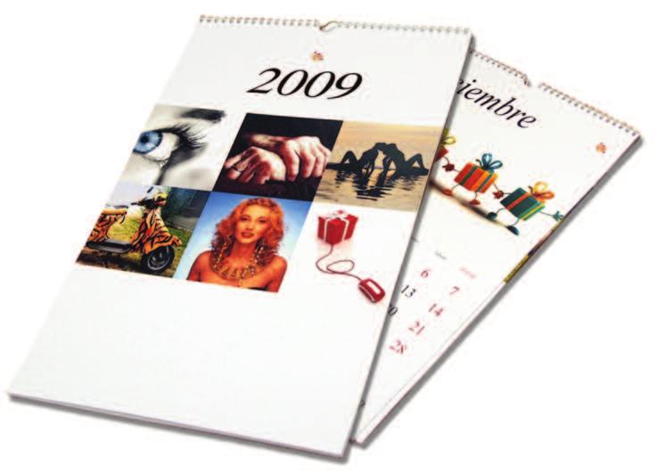 CALENDARIOS 2009 CALENDARIOS DE PARED 12 hojas de calendario impresas en papel de alto gramaje y montadas en wire-o para