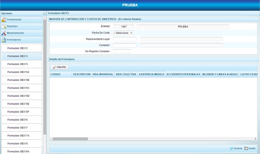 2. CARGA DE FORMULARIOS 2.1. En la opción FORMULARIOS, seleccione el formulario que desea cargar al sistema.
