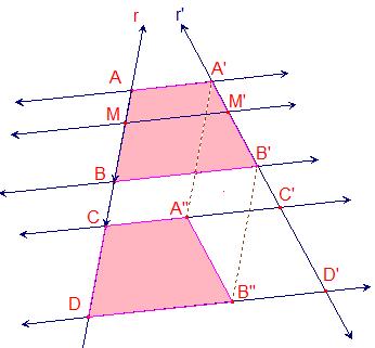 AB A' CD C' D' Caso 2: r no es paralela a r. Figura 7.