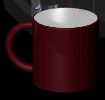 Aparece el cursor. 9. Arrastre el cuadro de selección alrededor a la taza de café como se indica. El cuadro de selección es más brillante en esta imagen al objeto de facilitar su ilustración. 10.
