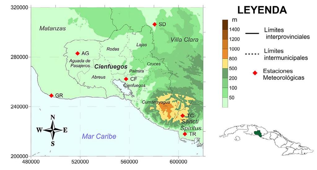 Sensaciones térmicas en la provincia Cienfuegos (Cuba) Figura 1.