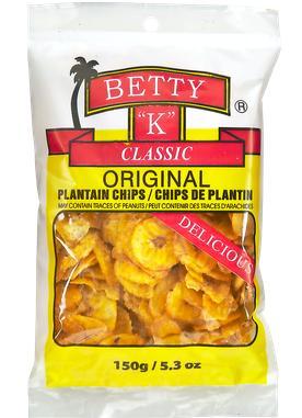 c. Presentación (empaque) Los plantain chips generalmente se encuentran en empaques personales de 80 a 200 gramos. El material del empaque varía de acuerdo a la marca.