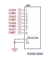 JP9 - Señales Diferenciales 8-15 a Kflop: La segunda (8) de las 16 señales diferenciales pasan a través de KFlop a través de este conector.