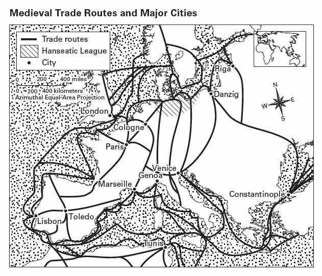 Destrezas con Estudios Sociales Usa el mapa y su conocimiento de la historia para completar las siguientes oraciones. 17. Las cuatro ciudades del Mediterráneo involucradas en el intercambio eran 18.