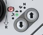 Pantalla para la introducción de ajustes básicos en el nivel 1. incluso con guantes. Si se pulsa el botón, se activa Funciones de menor utilización en el nivel 2. inmediatamente.