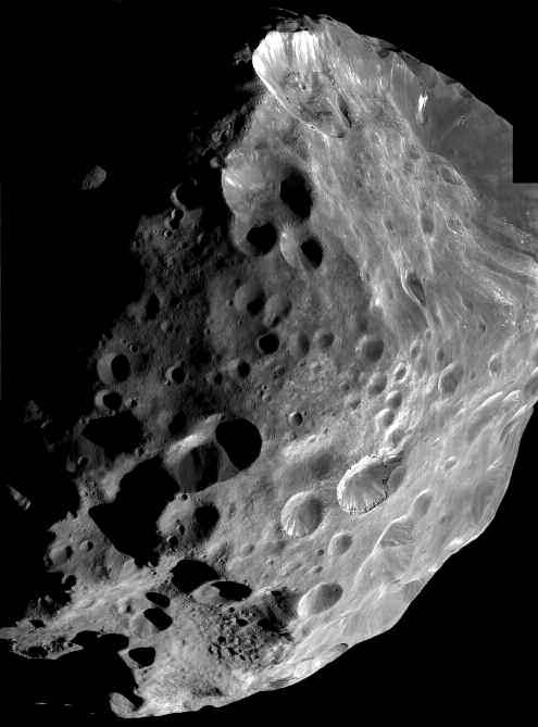 LUNAS Phoebe, luna de Saturno, de poco más de 200 km