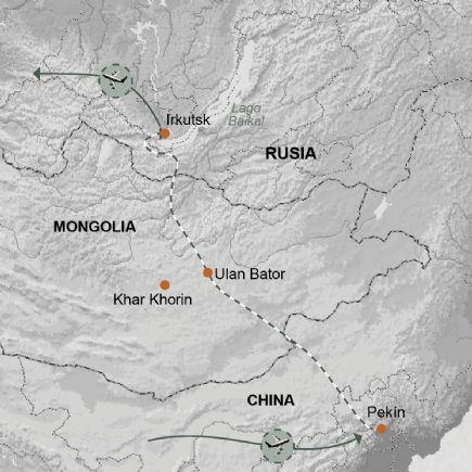 China, Mongolia y Rusia Transmongoliano.