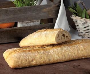 CHAPATA / BASTÓN Panes con corteza crujiente, aroma y textura del pan de siempre. Ideal para acompañar cualquier plato o elaborar exquisitos bocadillos.