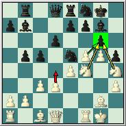 García Castro, P - Movsziszian, K Pontevedra, 2002. 1.g3 g6 2.Ag2 Ag7 3.e4 c5 4.Cc3 Cc6 5.f4 d6 6.d3 Cf6 7.h3 Tb8 8.g4 h5 9.g5 Cd7 10.Cf3 b5 11.0-0 0-0 12.f5 Cce5 13.Ch4 Te8 14.Cd5 Ab7 15.Cf4 Cf8 16.