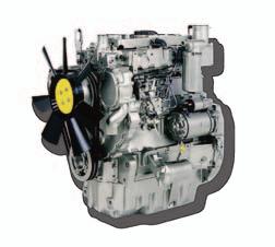 La combinación del motor Perkins 4 cilindros Turbo, 4.4 l Turbo de 101 cv (74.5 kw) con su MLT 1035 constituye un ejemplo de complementariedad.