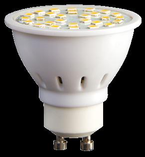 Sustituye lámparas de halógeno de hasta 50W Medidas: 50mm x 57mm 24SMD-MR16