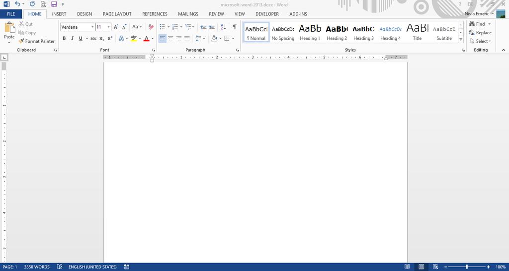 Microsoft Word 2013 Microsoft es un programa utilizado para escribir documentos.