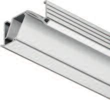 perfiles de aluminio Perfiles de instalación, barras de refrigeración Perfil para embutir Loox 14 mm de profundidad, emisión de luz indirecta Área de aplicación: para espesor de 16 mm para embutir