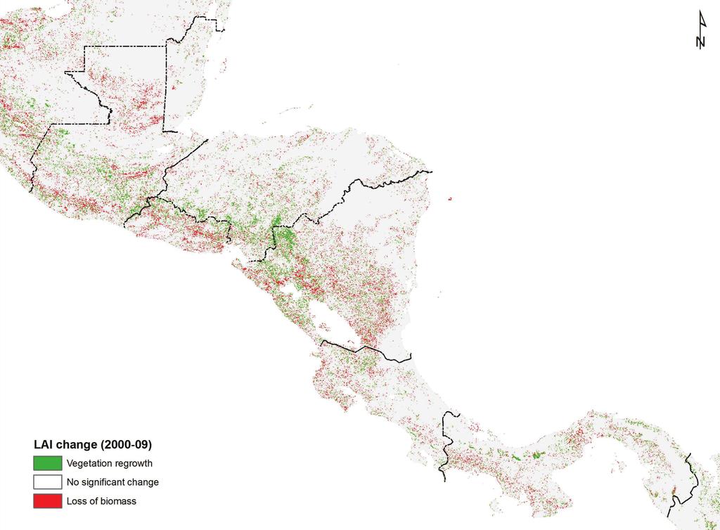 CAMBIOS EN COBERTURA TERRESTRE Y todas estas cifras juntas, esto indicaría que la cobertura del suelo en Centroamérica es un proceso dinámico, aunque varias advertencias aplican a este análisis.