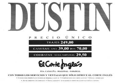 Dustin Lee este anuncio de Dustin. La ropa Completa según el anuncio. 1. La marca de la ropa es. 2. El nombre de la tienda es. 3. Los artículos de ropa más caros son los. 4.