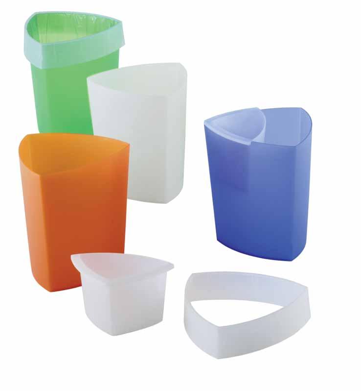 Eco is also available in the Eco Pro version, made in polypropylene and enhanced in soft translucent colours: white, green, blue, orange, with frosted white cup and ring.