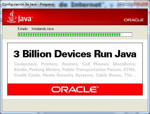 instalación hacer que se muestre la consola de Java, para visualizar