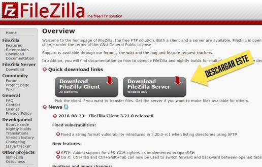 Qué necesito para montar un servidor FTP? - Una PC - Software FTP como Filezilla server https://filezilla-project.