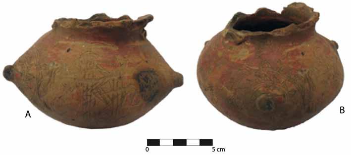 VII. Análisis cerámico Como se había mencionado anteriormente, el señor González había hallado una vasija cerámica (Figura 6), la cual fue trasladada a los laboratorios del Departamento de