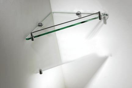 28R mensola ad angolo trasparente con ringhiera transparent corner shelf