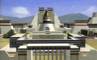 El templo de Tezcatlipoca, situado en el ángulo sureste,