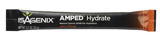 AMPED Hydrate QUÉ La bebida deportiva perfecta para mantener la hidratación durante el ejercicio. POR QUÉ Tu organismo pierde electrolitos durante el ejercicio, particularmente sodio.
