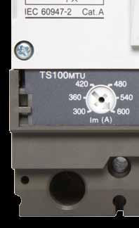 Disparador MTU Dial de ajuste de la corriente Ir Corriente Nominal In Identificación de la unidad de TRIP Rangos de