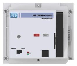 Accesorios Externos Accionamiento Motorizado DWB800 / DWB00 / DWB600 Las funciones del accionamiento motorizado, para los interruptores DWB800, DWB00 y DWB600, son operadas en la parte frontal del