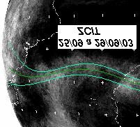 La ZCIT del Atlántico estuvo oscilando entre 10 a 13 de latitud norte, posición dentro de su variabilidad normal. Figura 7.