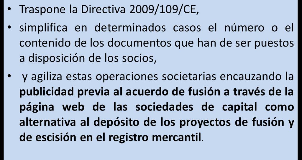 Legislación 2 Real Decreto-Ley 9/2012, de 16 de marzo, de simplificaciones de las