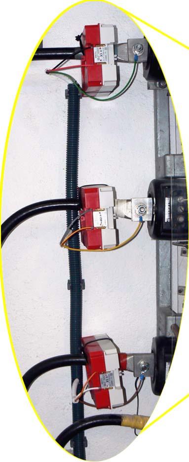 Armario de protección básica con: Seccionamiento/cortocircuito de los circuitos de transformadores de intensidad.