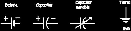 Una flecha indica un capacitor variable.