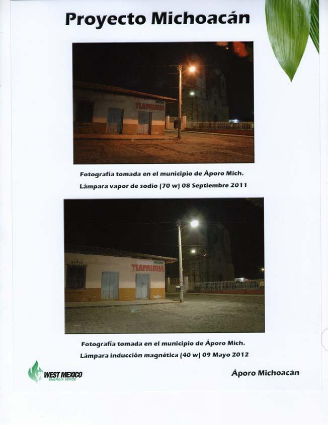 Casos de éxito en México con instalación de Lámparas de Inducción W-Energy Lux Más de 95,000 luminarias instaladas en los 2 últimos años nos respaldan! Algún municipios son: Cerralvo, Nuevo León.
