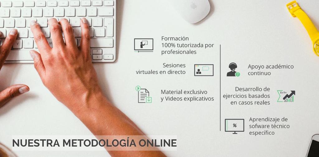 Metodología La maestría se imparte en formato 100% online, incluida la evaluación,que deberá realizarse de manera virtual en dos convocatorias.