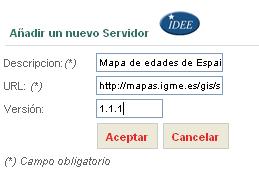 Se pueden buscar servidores WMS en el catálogo de servicios de la IDEE pulsando en el enlace.