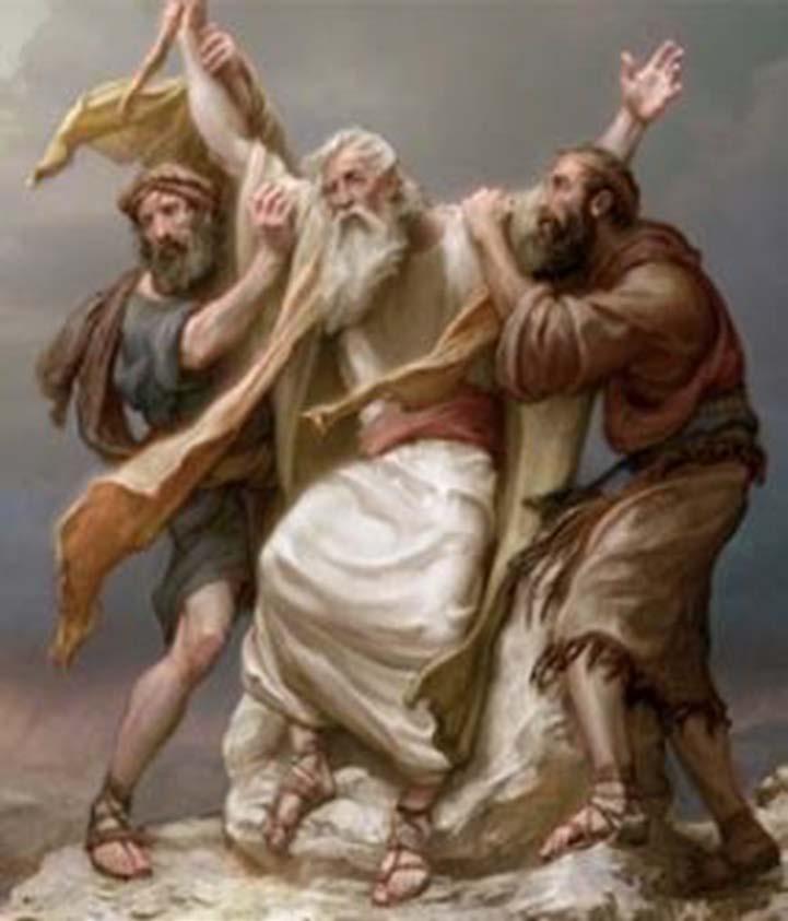 B. LA INTERDEPENDENCIA ENTRE Moisés, Josué, Aarón y Hur. Es alentador lo que Dios puede hacer y quiere hacer con las personas mayores.