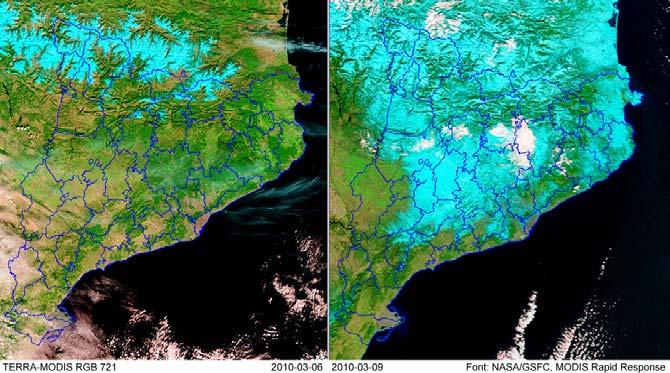 A l àmbit de tot Catalunya, la nevada és comparable a les del 30 de gener de 1986 i del 14 i 15 de desembre de 2001, i lleugerament superior a les de l 1 de març de 1993 i del 27 i 28 de gener de
