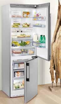 FRÍO INTELIGENTE Para obtener los mejores resultados, todos los frigoríficos Neff tienen regulación independiente de la temperatura del frigorífico y del congelador; gracias a diferentes sensores