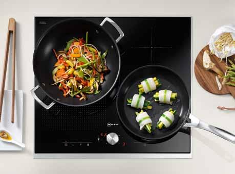 Placas COMODIDAD, eficiencia y rapidez La zona flexible aporta una gran comodidad a la hora de cocinar.