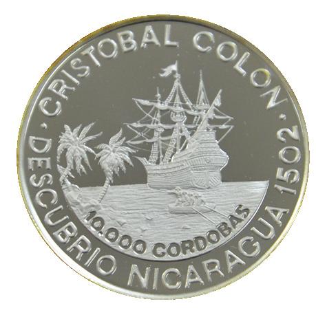 Descubrió Nicaragua 1502 Peso: 20 g