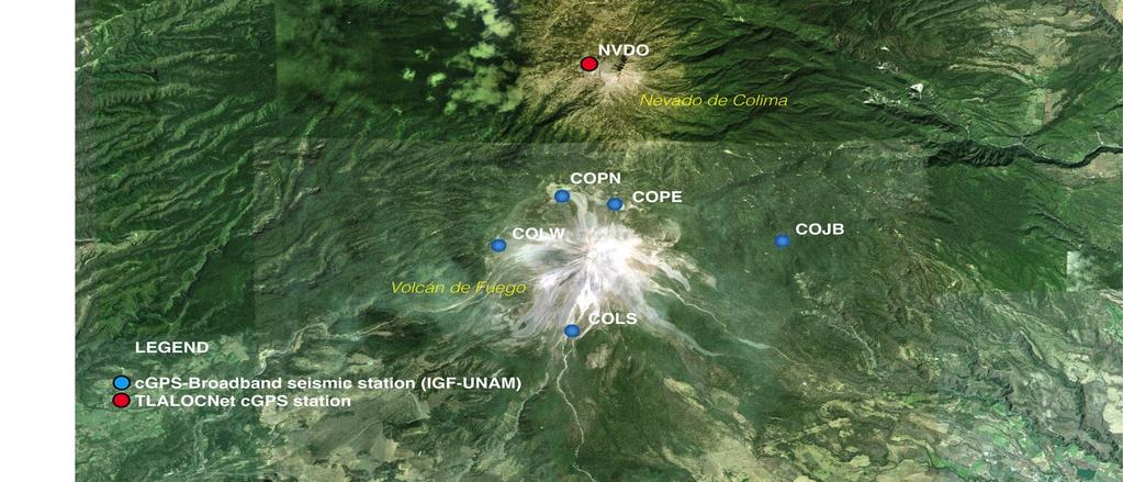 TLALOCNet Regional/local MulDparametric networks Colima volcano GPS + broad band seismic 5