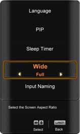 Sleep Timer (Temporizador de apagado automático) Presione el botón para resaltar la selección Sleep Timer (Temporizador de apagado automático).