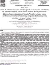 PUJO En Angéiologie, 25, volumen 57, N 2, p48-54 Los efectos electroestimulantes de sobre los trastornos circulatorios de las extremidades