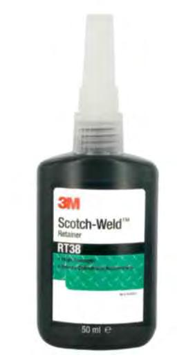 3M Cintas y Adhesivos Industriales Adhesivos 3M Scotch-Weld Retenedores Scotch-Weld Estos adhesivos disponibles para distintos grados de temperaturas elevadas, con dispensador manual o automáto de