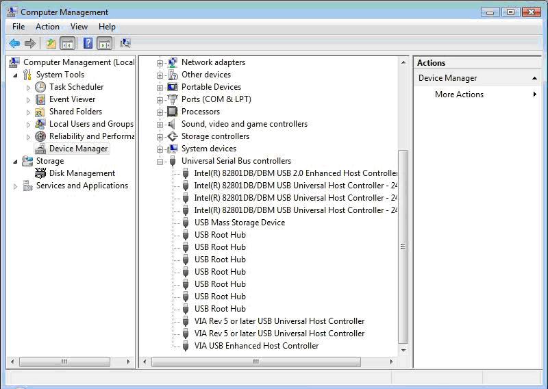 Verificación de la Instalación Windows 2000/XP/Vista/7 En el escritorio, haga clic con el botón derecho en Mi PC ( Equipo en Vista o posterior) y seleccione Administrar.